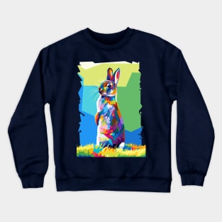 Rabbit Wpap Art Crewneck Sweatshirt